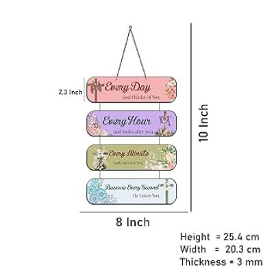 Religious Christian Gift Decoration Every Day God Thinks Of You Quote Wall Hanging Bible Verse Wall Hanging For Home Decoration Gift For Christian Friend