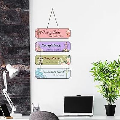 Religious Christian Gift Decoration Every Day God Thinks Of You Quote Wall Hanging Bible Verse Wall Hanging For Home Decoration Gift For Christian Friend