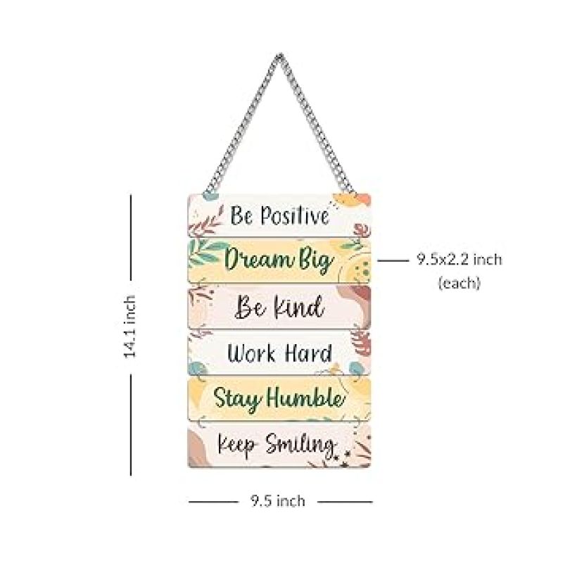 Motivational Wall Hanging for Home Decor Be Positive Big Dream Wall Art for Living Room, Bedroom, Office Modern Wall Decorative Accessories for Decoration