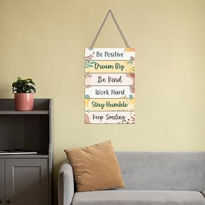 Motivational Wall Hanging for Home Decor Be Positive Big Dream Wall Art for Living Room, Bedroom, Office Modern Wall Decorative Accessories for Decoration