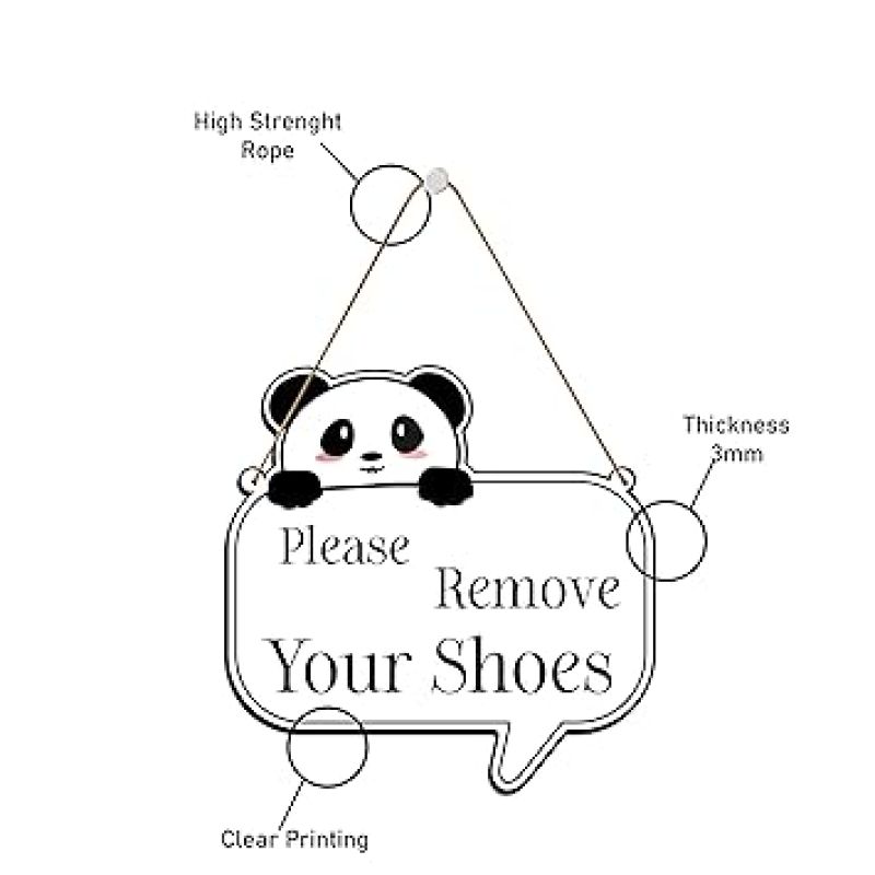 Please Remove Your Shoes Wall Hanging  Front Door Hanging Sign Board For Shop, Office and Home Door Hanging Wall Art Decor (Multi)