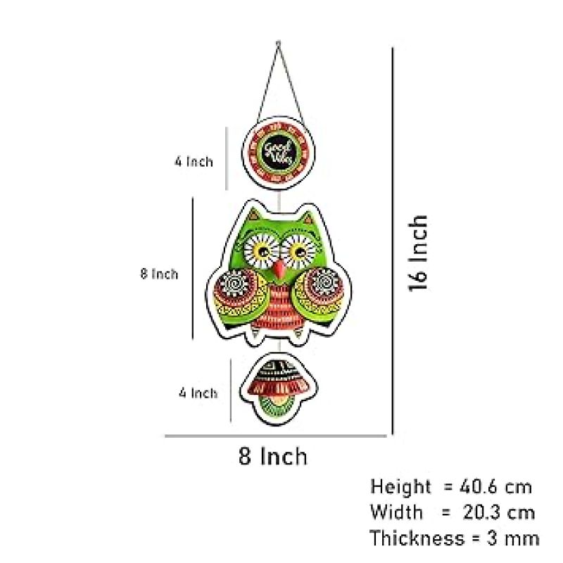 Owl MDF Wall Hanging Modern Wooden Wall Art for Home & Office Décor Decorative Hanging for Living Room, Bedroom, and Workspace Good Vibes Wall Hanging