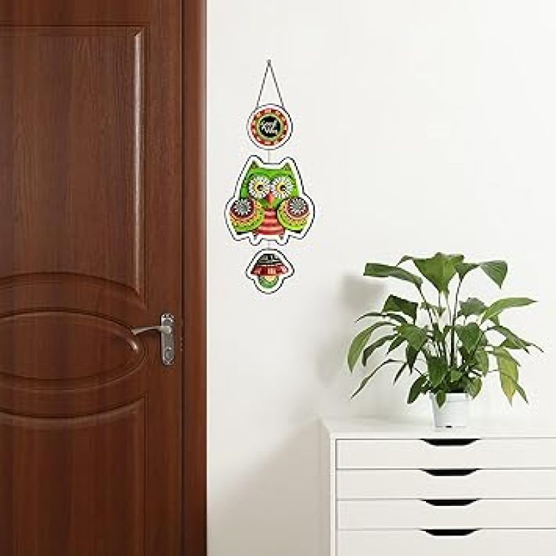 Owl MDF Wall Hanging Modern Wooden Wall Art for Home & Office Décor Decorative Hanging for Living Room, Bedroom, and Workspace Good Vibes Wall Hanging