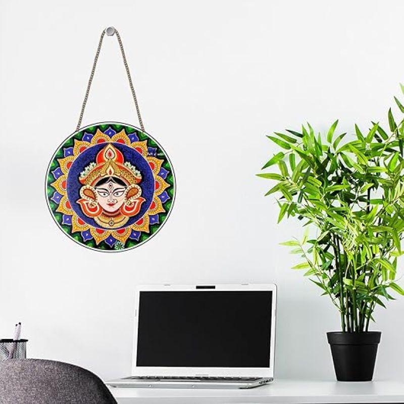 Maa Durga Wall Hanging Religious Gift Items Navratri Home Decoration for Living Room & Pooja Room, Festive Gift Wall Art Wall Decoration