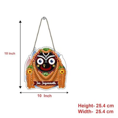 Lord Jagannath Ji Wall Hanging Wooden Hanging for Pooja Room, Home Temple & Spiritual Gift Blessing Gift Religious Home Decor Artworks Decoration