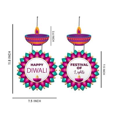 Happy Diwali Themed Door Wall Hanging Festival of Lights Party Front Door Hanging Decoration Hindu Festival Diwali Decor Indian Lakshmi Pooja Decorations