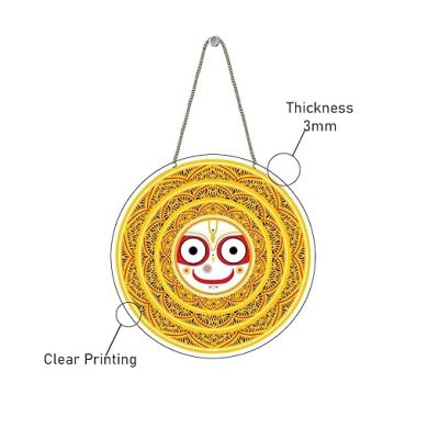 Jagannath Spiritual Wall Hanging For Mandir Decor Wood Wall Hanging For Home & Pooja Room Decoration Wooden Decorative Items Artworks Decoration Living Room Decor