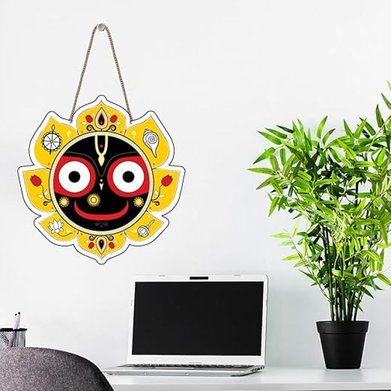 Lord Jagannath Ji Wall Hanging For Pooja Room, Home Temple & Spiritual Gift Hindu Wall Art for Devotees Artworks Decoration