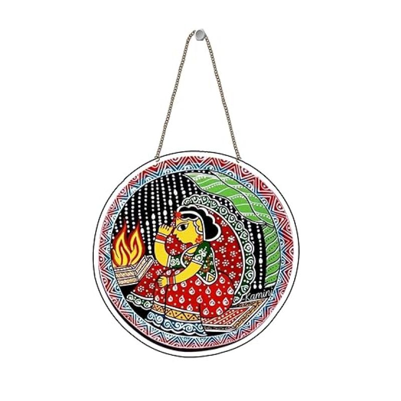 Madhubani Tikuli Art Wall Decor For Living room Bedroom Gift Wall Decoration Decorative Items for Home Madhubani Traditional Wall Hanging