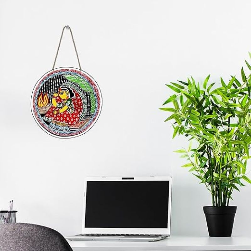 Madhubani Tikuli Art Wall Decor For Living room Bedroom Gift Wall Decoration Decorative Items for Home Madhubani Traditional Wall Hanging