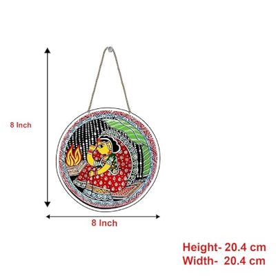 Madhubani Tikuli Art Wall Decor For Living room Bedroom Gift Wall Decoration Decorative Items for Home Madhubani Traditional Wall Hanging