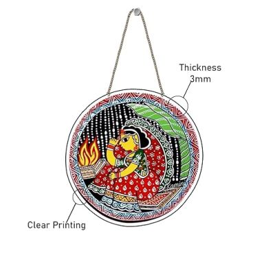 Madhubani Tikuli Art Wall Decor For Living room Bedroom Gift Wall Decoration Decorative Items for Home Madhubani Traditional Wall Hanging