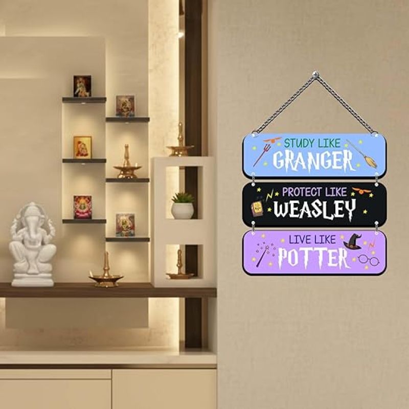 Wooden Harry Potter Wall Hanging Decorative Items HarryPotter Theme Return Gift Home, Living Room, Bedroom Wall Decor Cute Wall Art