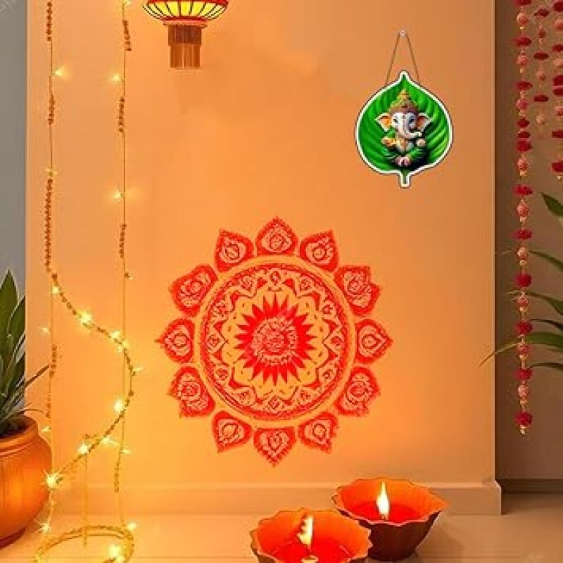 Ganesha Wooden Wall Art Hanging Decoration Perfect for Diwali or Housewarming Gift Ganpati Decorative Item For Living Room Pooja Room Wall Art Decor