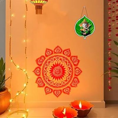 Ganesha Wooden Wall Art Hanging Decoration Perfect for Diwali or Housewarming Gift Ganpati Decorative Item For Living Room Pooja Room Wall Art Decor