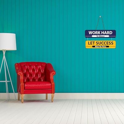 Work Hard In Silence Let Success Make The Noise Motivational Quote Printed Wall Hanging For Living Room Home Decor Items Gift Wall Art For Hall