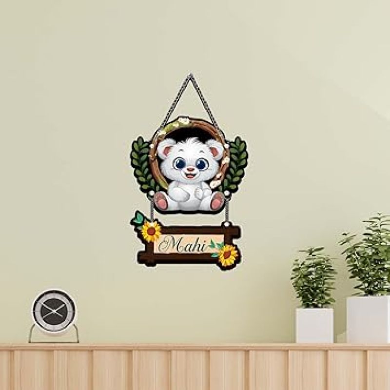 Personalized Cute Panda Wall Hanging For Home Decor Office Livingroom Bedroom Gift For Your Loved Daughter, Son, Sister Return Gift