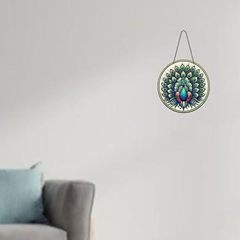Beautiful Peacock Wooden Wall Hanging Decoration Items for Home Office Gift Wall Decor Hanging Items Wall Art Living Room Bedroom