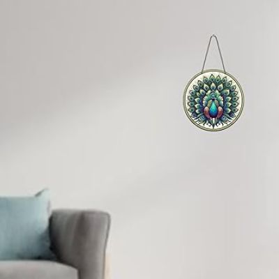 Beautiful Peacock Wooden Wall Hanging Decoration Items for Home Office Gift Wall Decor Hanging Items Wall Art Living Room Bedroom