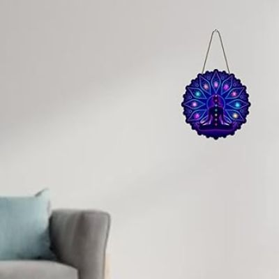 Human Body Design 7 Chakra Yoga Wall Hanging For Home, Office, Bedroom, Hanging For Good Luck & Positive Energy Meditating Yoga Wall Decor