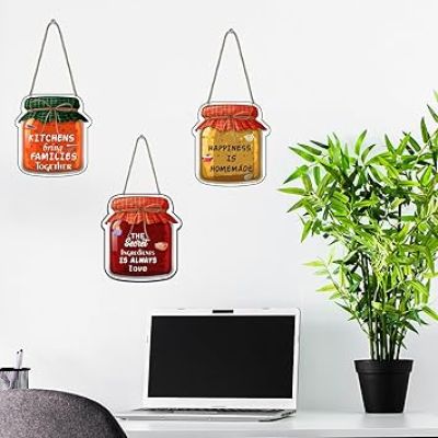 Wooden Jar Shape Wall Hangings for Home Decoration Wall Decor for Kitchen, Living Room Kitchen Wall Decor Modern Decoration Items Gifts