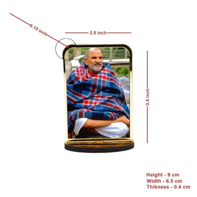 Car Dashboard Idol for Home, Office Desk, Pooja, Temple Showpiece Decoration, Festivals and Gifting Gift Item for Home Family and Friends (Neem Karoli Baba Idol)