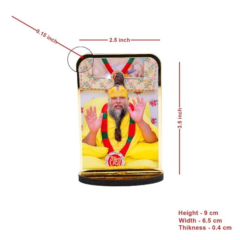 Car Dashboard Idol for Home, Office Desk, Pooja, Temple Showpiece Decoration, Festivals and Gifting Gift Item for Home Family and Friends (Paremand ji maharaj Idol)