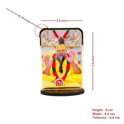 Car Dashboard Idol for Home, Office Desk, Pooja, Temple Showpiece Decoration, Festivals and Gifting Gift Item for Home Family and Friends (Paremand ji maharaj Idol)