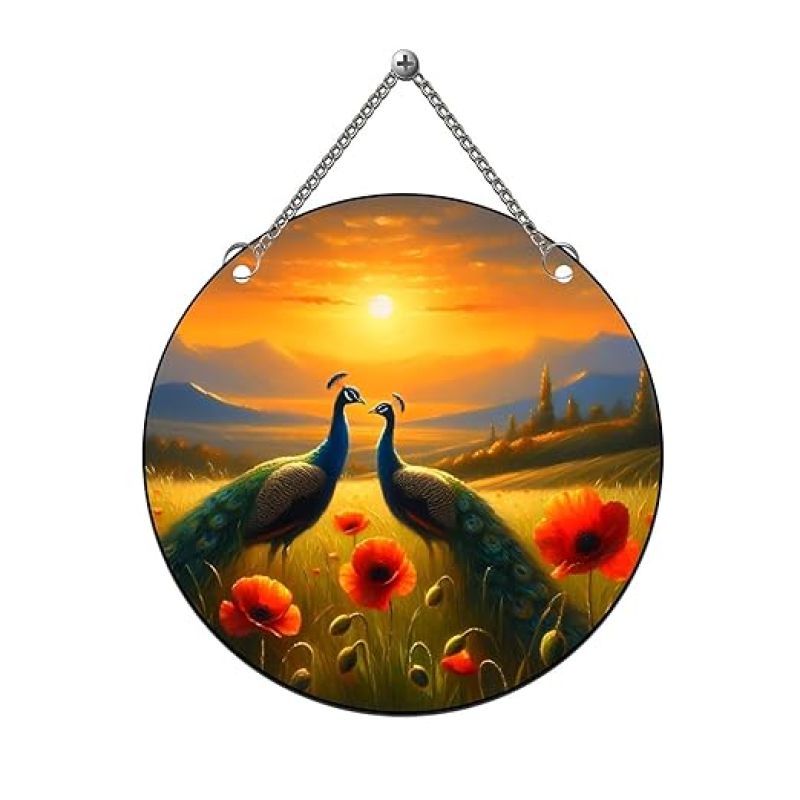 Wall Hanging Decoration Items for Home | Bedroom Mdf Designer Artwork for Living Room Ideal Gift Stylish Modern Decor Item for Hall (Peacock Wall Hanging)