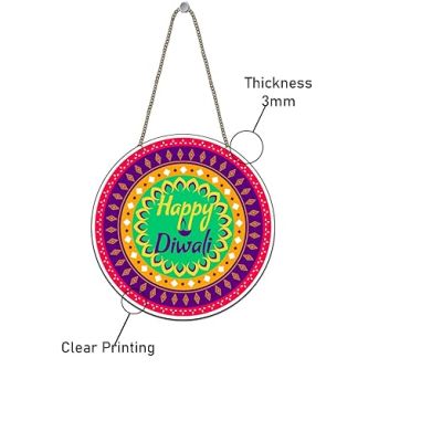 Happy Diwali Wooden Wall Hanging Festive Diwali Decoration Items for Home Wall Art Decor for Pooja Room, Living Room, Bedroom Shubh Deepawali Wall Art Hanging