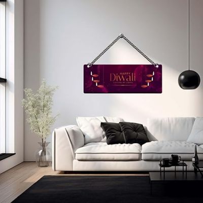 Happy Diwali Festival Of Lights Wall Hanging For Home Decoration Diwali Decoration for Home Office,Diwali Decor Items, Gift for Family and Friends Wall Art Decor