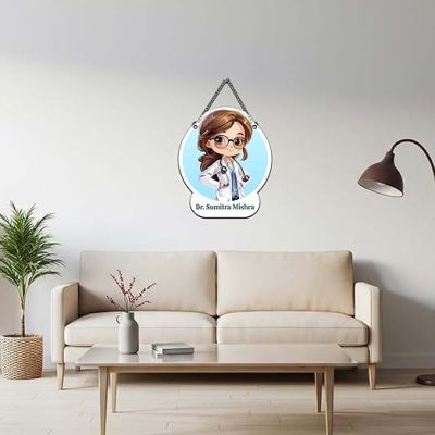 Personalized Doctor Wall Hanging Customized With Name Gift For Medical Student, Doctor & Nurse | Gift For Female Doctor | Clinic Wall Decor