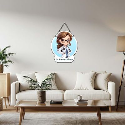 Personalized Doctor Wall Hanging Customized With Name Gift For Medical Student, Doctor & Nurse | Gift For Female Doctor | Clinic Wall Decor