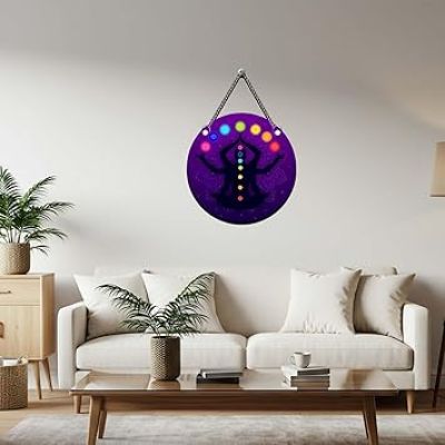 7 Chakra Wall Hanging For Yoga Meditation Good Luck and Positive Energy Positive Vibes Bedroom, Living Room, Office Wall Decor Vastu Decoration Home Wall Art