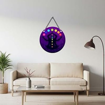 7 Chakra Wall Hanging For Yoga Meditation Good Luck and Positive Energy Positive Vibes Bedroom, Living Room, Office Wall Decor Vastu Decoration Home Wall Art