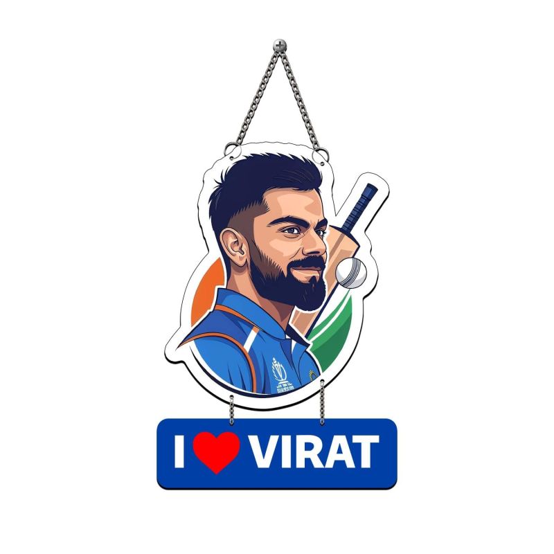 I Love Virat Wall Hanging For Living Room, Bedroom, Student Room Gift For Virat Fans & Cricket Lover Home Wall Decoration Wall Art For Hall