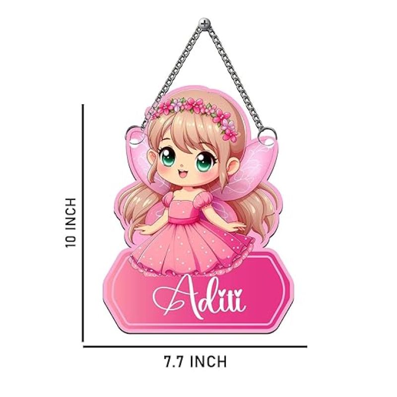 Personalized Princess Wooden Wall Hanging Customized With Name Girls Room Decoration Birthday Gift For Girls Wall Art for Living Room Bedroom Kids Room