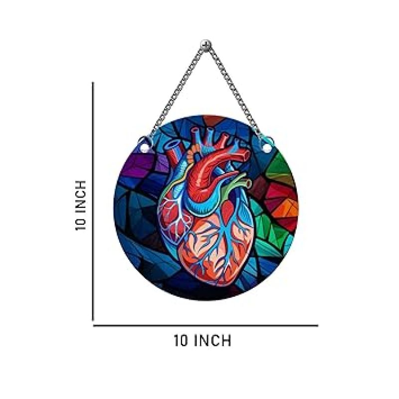 Human Heart Wooden Wall Hanging For Living Room, Bedroom, Hospital Doctor Clinic Wall Decor Medical Student Room Decor Decoration Items