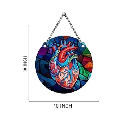 Human Heart Wooden Wall Hanging For Living Room, Bedroom, Hospital Doctor Clinic Wall Decor Medical Student Room Decor Decoration Items