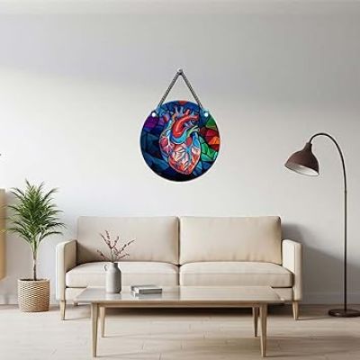 Human Heart Wooden Wall Hanging For Living Room, Bedroom, Hospital Doctor Clinic Wall Decor Medical Student Room Decor Decoration Items