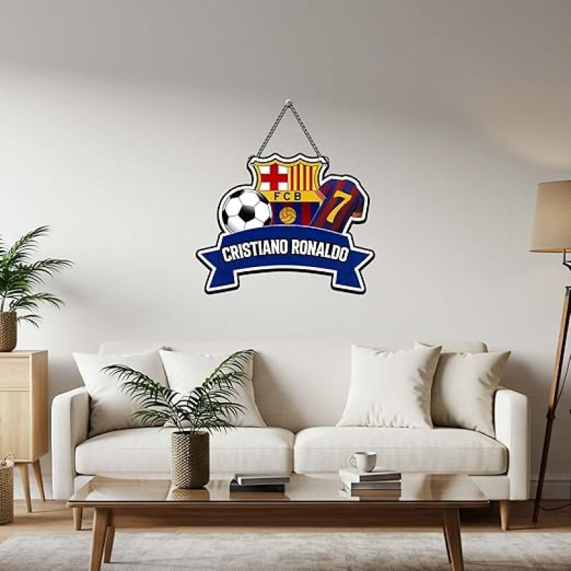 Wooden Cristiano Ronaldo Wall Hanging For Home Decoration Gift For Football Lover Boys Bedroom Wall Decor Artworks Wall Hangings