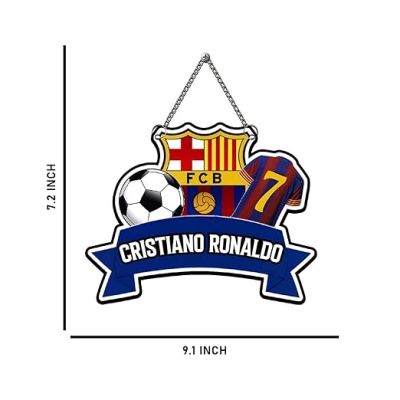 Wooden Cristiano Ronaldo Wall Hanging For Home Decoration Gift For Football Lover Boys Bedroom Wall Decor Artworks Wall Hangings
