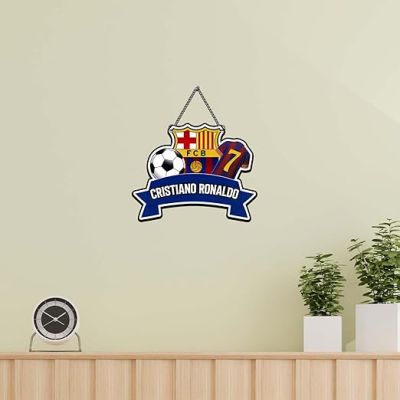 Wooden Cristiano Ronaldo Wall Hanging For Home Decoration Gift For Football Lover Boys Bedroom Wall Decor Artworks Wall Hangings