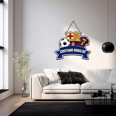 Wooden Cristiano Ronaldo Wall Hanging For Home Decoration Gift For Football Lover Boys Bedroom Wall Decor Artworks Wall Hangings