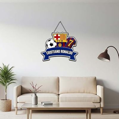 Wooden Cristiano Ronaldo Wall Hanging For Home Decoration Gift For Football Lover Boys Bedroom Wall Decor Artworks Wall Hangings