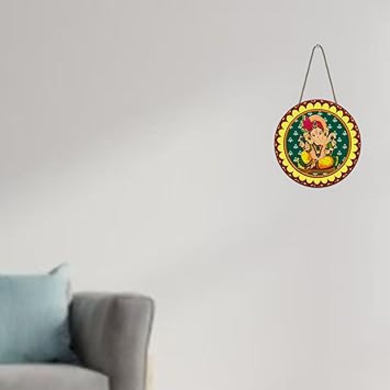Lord Ganesha Wooden Wall Hanging For Living room Bedroom Home Décor Office Religious Wall Decor Modern Decor Items Blessing Gift Pooja Room Decor