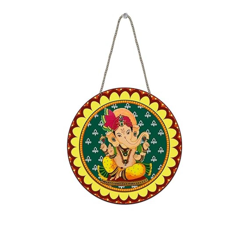 Lord Ganesha Wooden Wall Hanging For Living room Bedroom Home Décor Office Religious Wall Decor Modern Decor Items Blessing Gift Pooja Room Decor