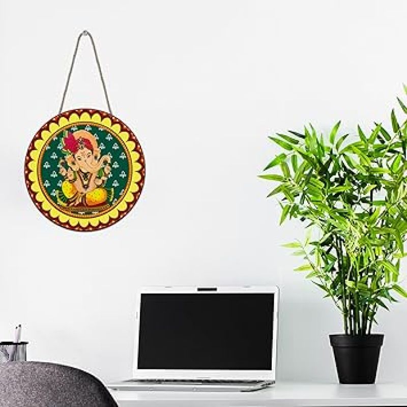 Lord Ganesha Wooden Wall Hanging For Living room Bedroom Home Décor Office Religious Wall Decor Modern Decor Items Blessing Gift Pooja Room Decor