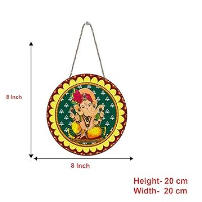 Lord Ganesha Wooden Wall Hanging For Living room Bedroom Home Décor Office Religious Wall Decor Modern Decor Items Blessing Gift Pooja Room Decor