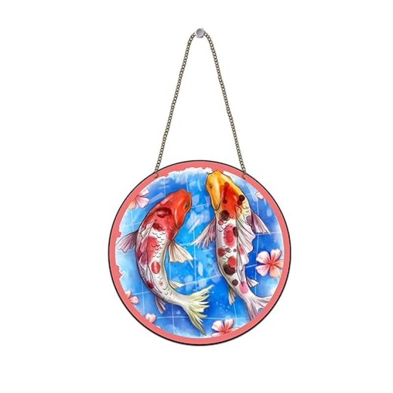 Koi Fish Decorative Wall Hanging Decoration Item For Home, Living Room Beautiful Wall Art Decor For Positive Energy Modern Decor Items
